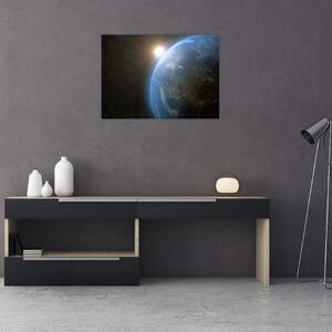 Obraz Ziemi z kosmosu (70x50 cm)