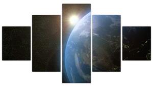 Obraz Ziemi z kosmosu (125x70 cm)