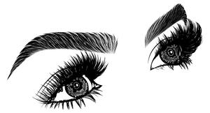 Tapeta minimalistyczne kobiece oczy