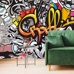 Samoprzylepna tapeta kolorowe graffiti