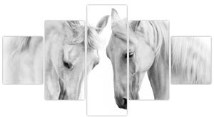 Obraz białych koni (125x70 cm)