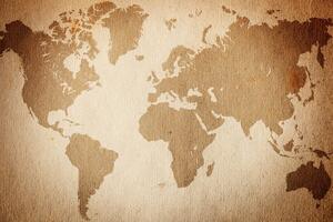 Obraz mapa świata w stylu vintage