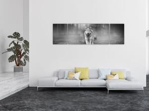 Obraz - Strażnik leśny, czarno - biały (170x50 cm)