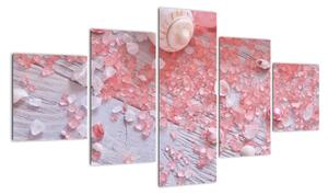 Obraz - Nadmorska atmosfera w różowych odcieniach (125x70 cm)
