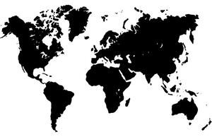 Obraz czarno-biała mapa