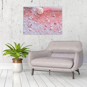 Obraz - Nadmorska atmosfera w różowych odcieniach (70x50 cm)