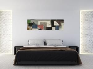 Obraz - Abstrakcja, kubizm (170x50 cm)
