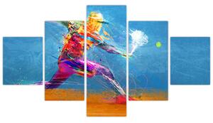 Obraz - Malowany tenisista (125x70 cm)