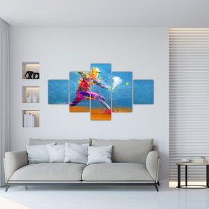 Obraz - Malowany tenisista (125x70 cm)