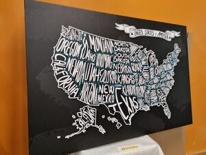 Obraz współczesna mapa USA