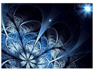 Obraz ciemnoniebieskiego kwiatu (70x50 cm)