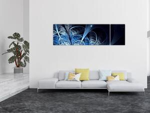 Obraz ciemnoniebieskiego kwiatu (170x50 cm)