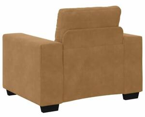Sofa 3 szt. brÄ zowy tkanina lniana