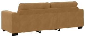 Sofa 3 szt. brÄ zowy tkanina lniana