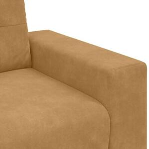 Sofa 3 szt. brÄ zowy tkanina lniana