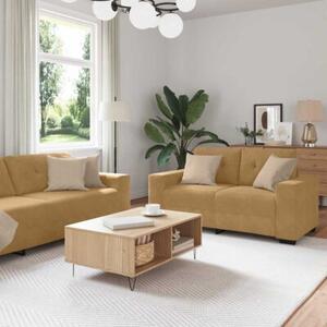 Sofa 3 szt. brÄ zowy tkanina lniana