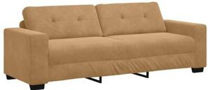 Sofa 3 szt. brÄ zowy tkanina lniana