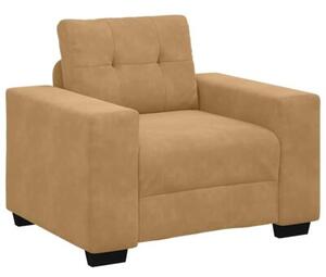 Sofa 3 szt. brÄ zowy tkanina lniana