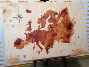 Obraz retro mapa Europy