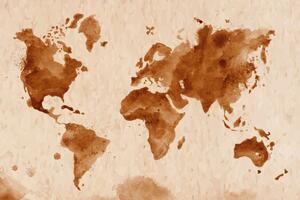 Obraz mapa świata retro na korku