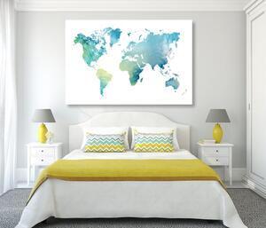 Obraz mapa świata w akwareli