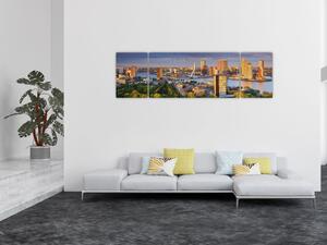 Obraz - Panorama Rotterdamu, Holandia (170x50 cm)