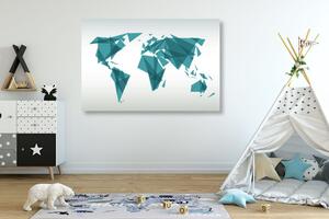 Obraz geometryczna mapa świata