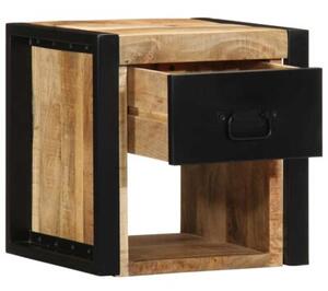 Szafka nocna 40x35x40 cm lite drewno surowe mango