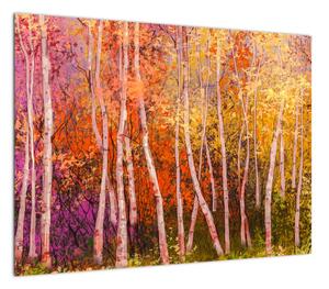 Obraz kolorowego lasu (70x50 cm)