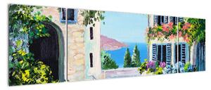 Obraz - Grecka aleja, obraz olejny (170x50 cm)