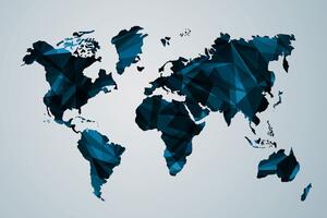 Obraz mapa świata w grafice wektorowej