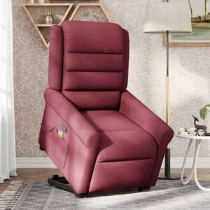Podnoszony fotel masujÄ cy, rozkÅadany, bordowy, obity tkaninÄ