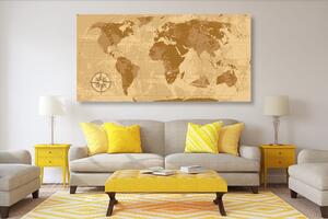 Obraz na korku rustykalna mapa świata