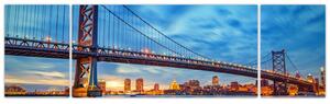 Obraz - Most Benjamina Franklina, Filadelfia (170x50 cm)