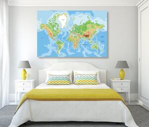 Obraz klasyczna mapa świata