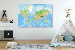 Obraz na korku klasyczna mapa świata