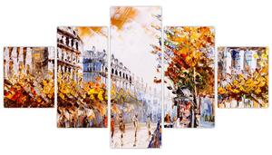 Obraz - Ulica w Paryżu (125x70 cm)