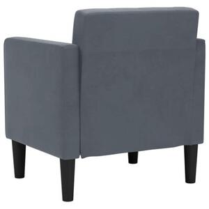 Sofa fotel z podÅokietnikami ciemnoszary 53 cm aksamit