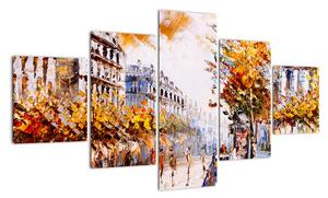 Obraz - Ulica w Paryżu (125x70 cm)