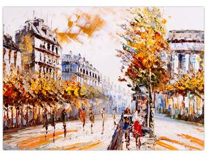 Obraz - Ulica w Paryżu (70x50 cm)