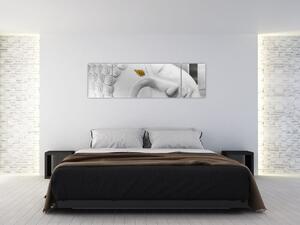 Obraz - Biały Budda (170x50 cm)