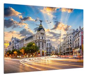 Obraz - Calle Gran Vía, Madryt, Hiszpania (70x50 cm)