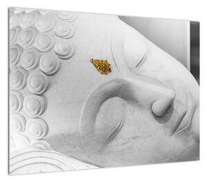 Obraz - Biały Budda (70x50 cm)