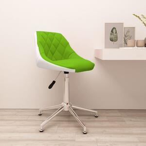 Obrotowe krzesło biurowe, zielono-białe, sztuczna skóra