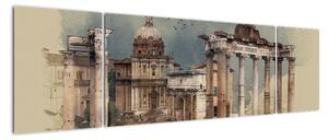Obraz - Forum Romanum, Rzym, Włochy (170x50 cm)