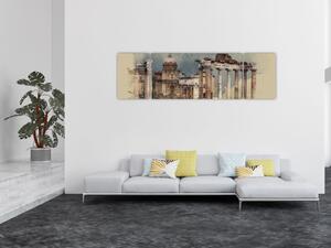 Obraz - Forum Romanum, Rzym, Włochy (170x50 cm)