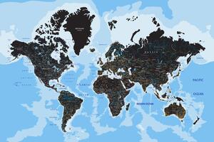 Obraz nowoczesna mapa świata