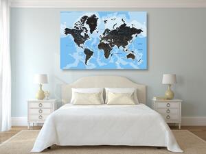 Obraz nowoczesna mapa świata