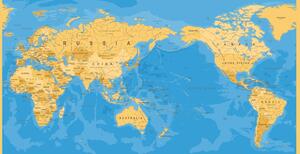 Obraz na korku mapa świata w ciekawym designie