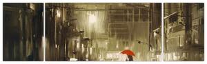 Obraz - Kobieta w deszczową noc (170x50 cm)